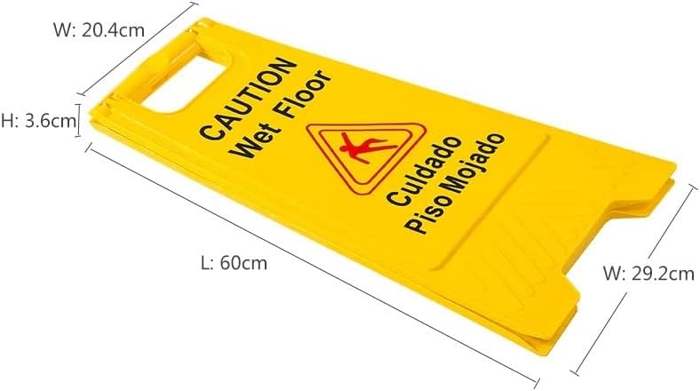 Bazaar Bundle 24' Warning sign "CAUTION WET FLOOR" sign double sided fold-out bilingual for public safety indoors and outdoors with two language English/Spanish - Image 4